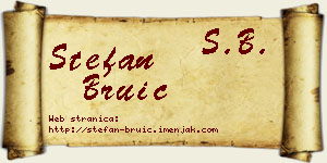 Stefan Bruić vizit kartica